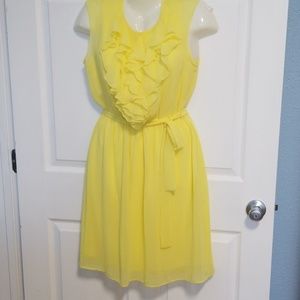 Emma & Michele Yellow Ruffled Dress Size 6
